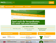 Tablet Screenshot of gratisversand.org